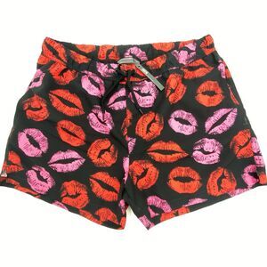 NWT Asos Swim Trunks Board Shorts Lips Pink Red Mens XL